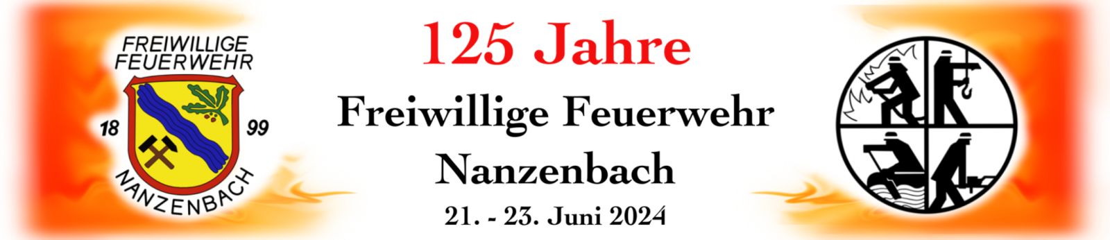Logo 125 Jahre Freiwillige Feuerwehr Nanzenbach